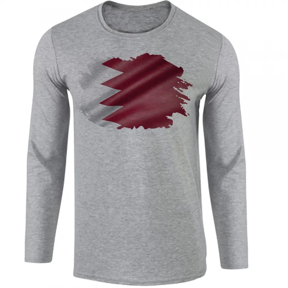 Camiseta manga longa Infantil ou Adulto Catar Oriente médio Imagem