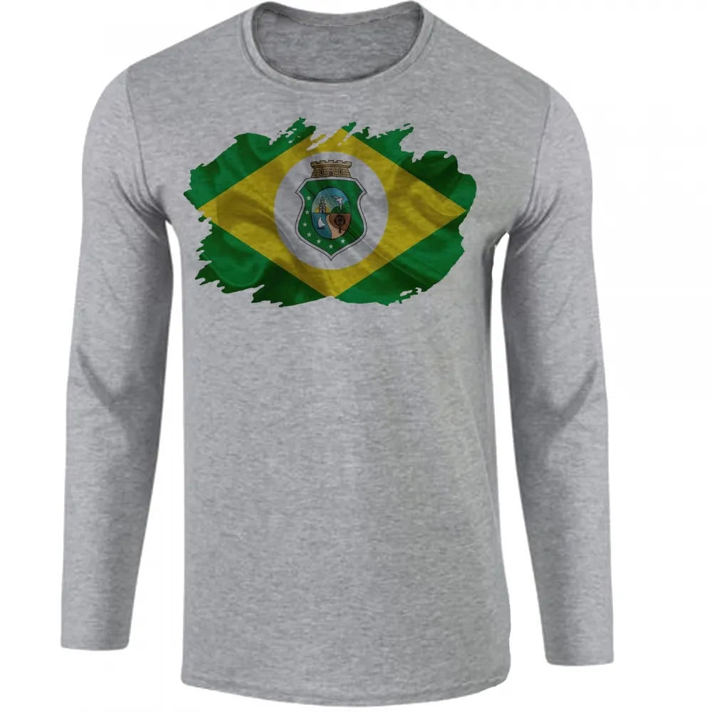 Camiseta manga longa Infantil ou Adulto Estado Ceará Imagem
