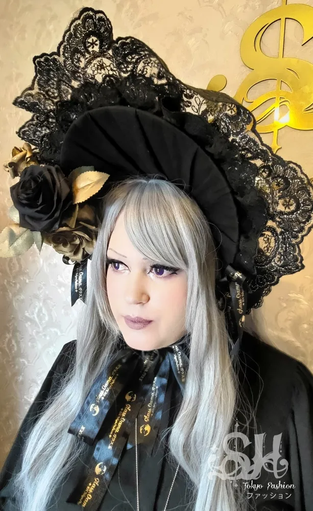 Bonnet Glass Dama -  Black