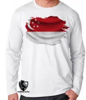 Camiseta manga longa Infantil ou Adulto Cingapura Singapura - Foto 2