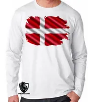 Camiseta manga longa Infantil ou Adulto Dinamarca europa - Foto 2