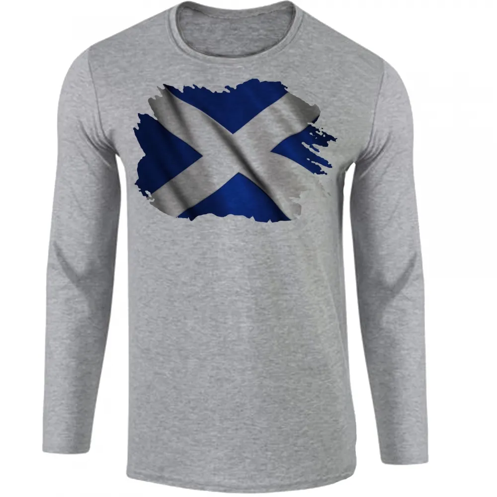 Camiseta manga longa Infantil ou Adulto Escócia reino unido Imagem