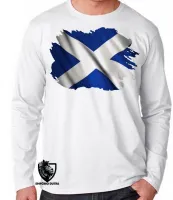 Camiseta manga longa Infantil ou Adulto Escócia reino unido - Foto 2