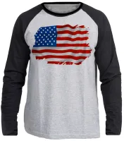 Camiseta manga longa Infantil ou Adulto Estados unidos america - Foto 3