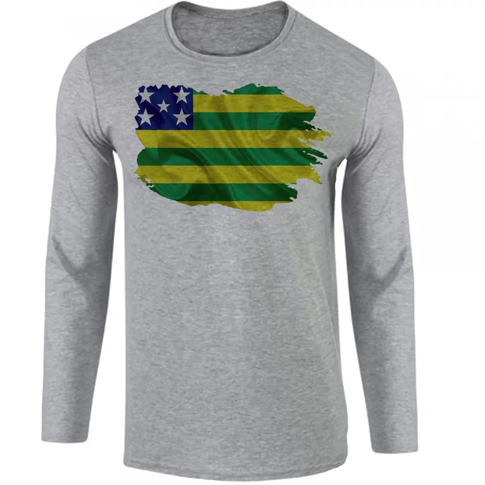 Camiseta manga longa Infantil ou Adulto Goiás Estado Imagem
