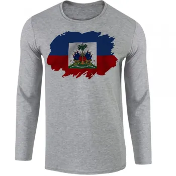 Camiseta manga longa Infantil ou Adulto haiti ilha caribe