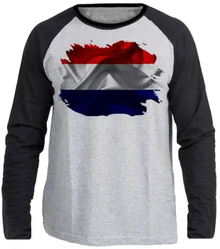 Camiseta manga longa Infantil ou Adulto Holanda netherlands - Foto 2