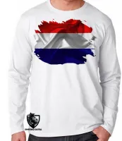 Camiseta manga longa Infantil ou Adulto Holanda netherlands - Foto 3