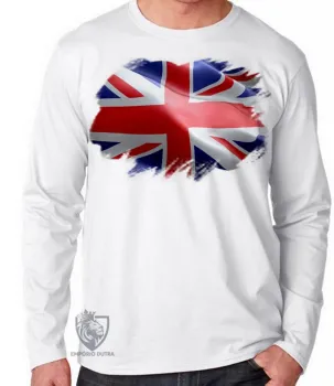 Camiseta manga longa Infantil ou Adulto inglaterra reino unido - Foto 2