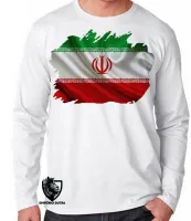 Camiseta manga longa Infantil ou Adulto Irã República Islâmica no Golfo - Foto 2