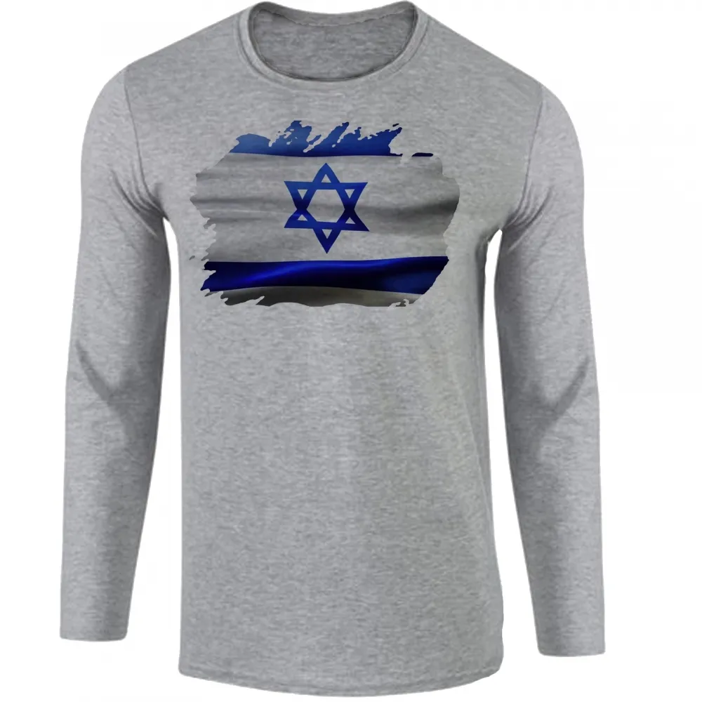 Camiseta manga longa Infantil ou Adulto Israel Oriente Médio Imagem