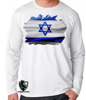Camiseta manga longa Infantil ou Adulto Israel Oriente Médio - Foto 2