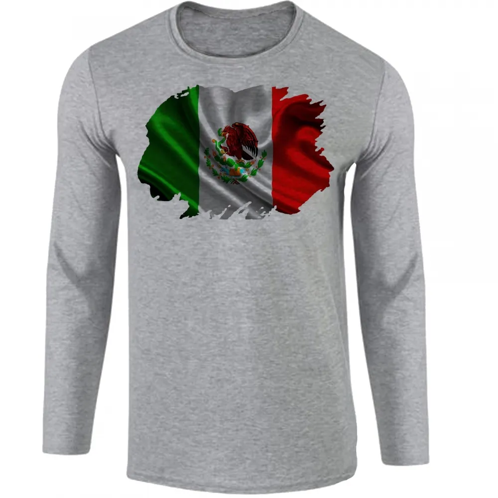 Camiseta manga longa Infantil ou Adulto Mexico mexicano Imagem