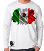 Camiseta manga longa Infantil ou Adulto Mexico mexicano - Foto 2