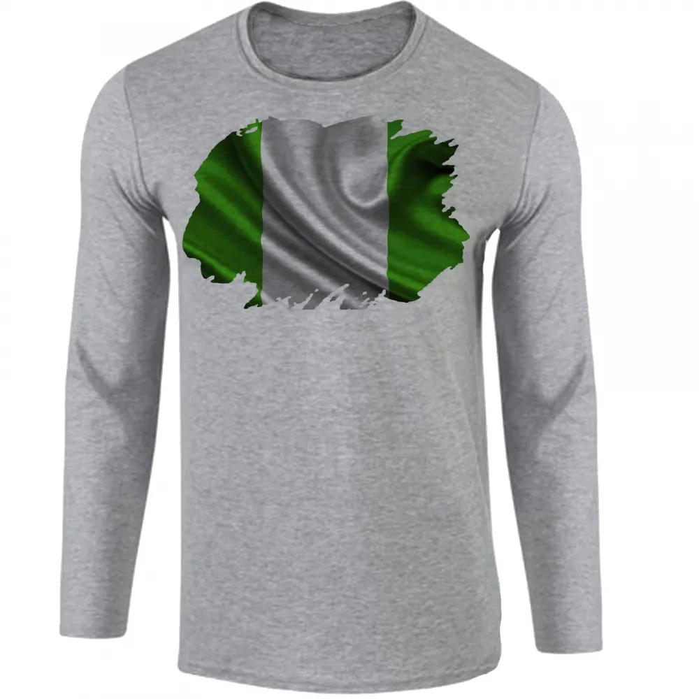 Camiseta manga longa Infantil ou Adulto Nigéria africa