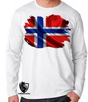 Camiseta manga longa Infantil ou Adulto Noruega escandinavo - Foto 2