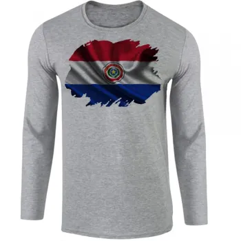 Camiseta manga longa Infantil ou Adulto Paraguai america