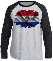 Camiseta manga longa Infantil ou Adulto Paraguai america - Foto 3