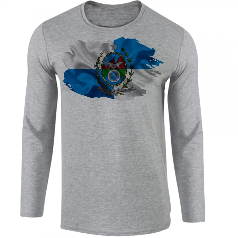 Camiseta manga longa Infantil ou Adulto rio de janeiro Estado Imagem