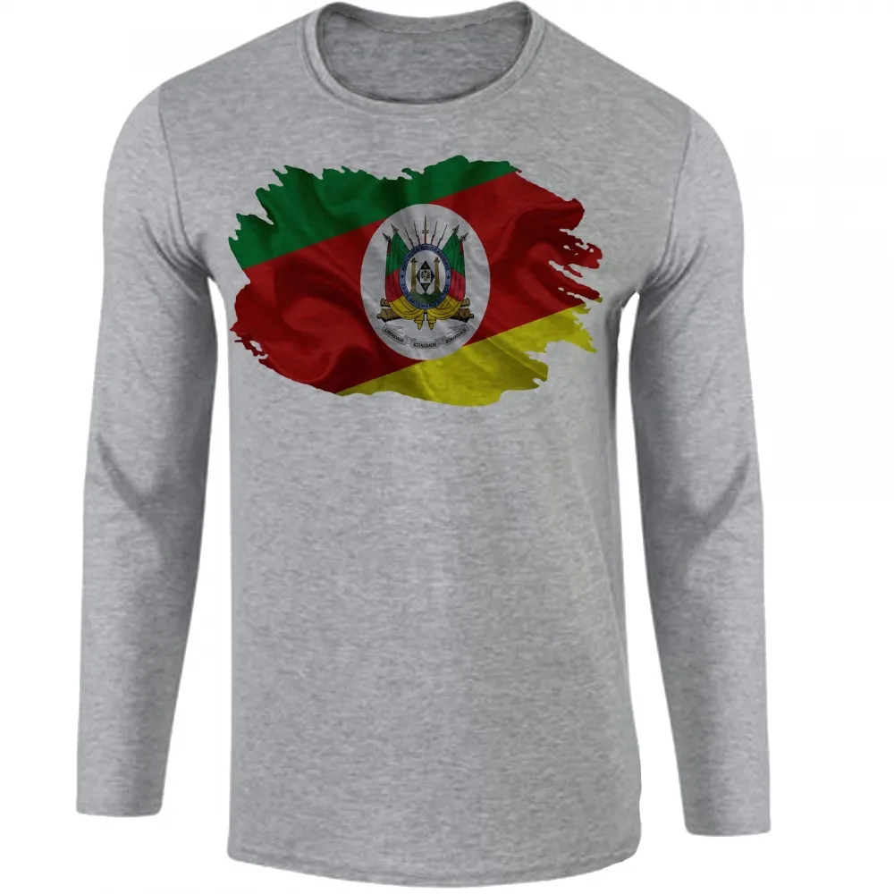Camiseta manga longa Infantil ou Adulto Rio grande do sul Gaucho