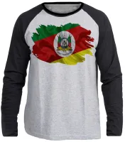 Camiseta manga longa Infantil ou Adulto Rio grande do sul Gaucho - Foto 3