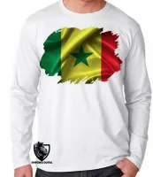 Camiseta manga longa Infantil ou Adulto Senegal africa - Foto 2