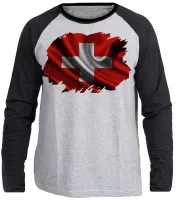 Camiseta manga longa Infantil ou Adulto Suíça europa pais - Foto 3