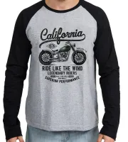 Camiseta manga longa Infantil ou Adulto Califórnia moto harley davidson - Foto 2