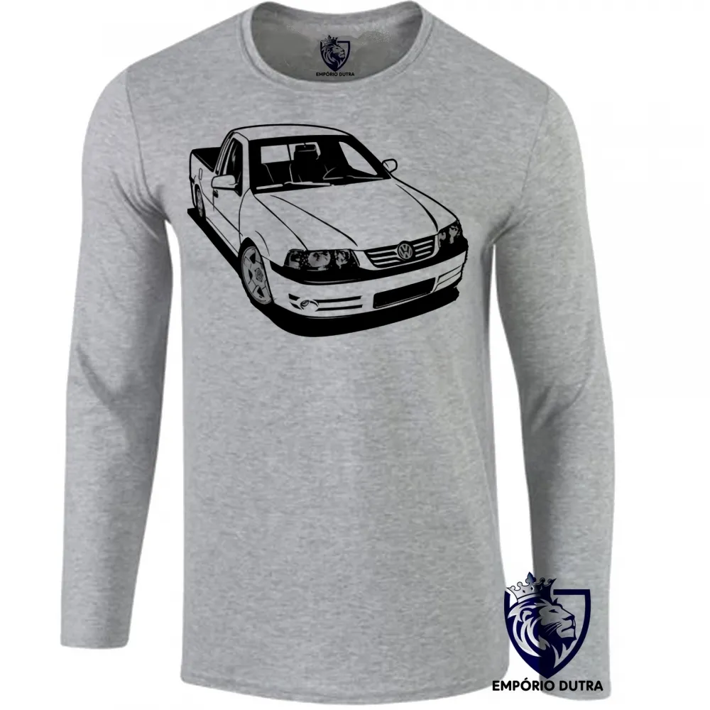 Camiseta manga longa Infantil ou Adulto Carro saveiro Volkswagen rebaixado Imagem