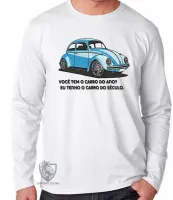 Camiseta manga longa Infantil ou Adulto Fusca carro do século - Foto 3