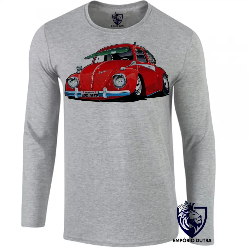 Camiseta manga longa Infantil ou Adulto Fusca volkswagen Imagem
