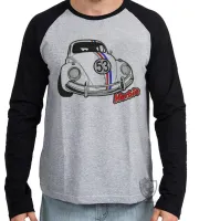 Camiseta manga longa Infantil ou Adulto Herby fusca volkswagen herbie - Foto 3