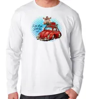 Camiseta manga longa Infantil ou Adulto Im baby dinossauro love red fusca - Foto 2