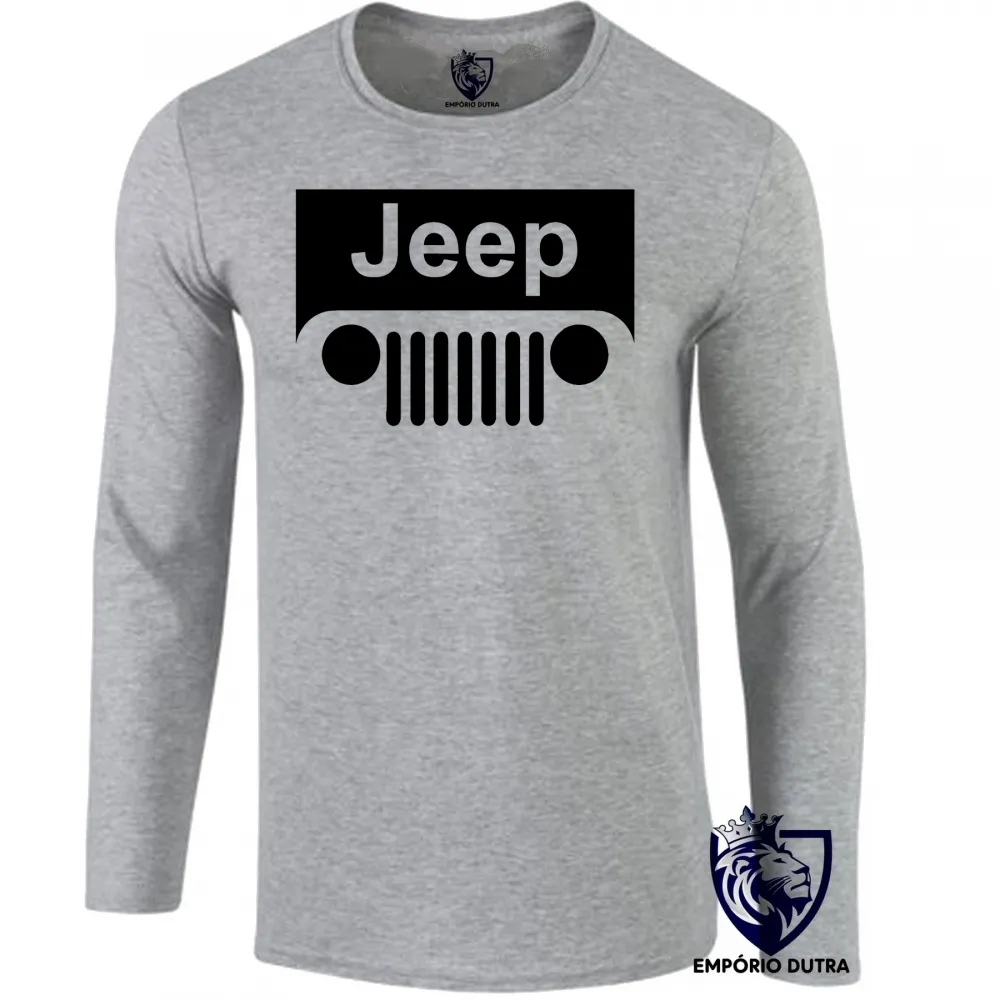 Camiseta manga longa Infantil ou Adulto Jeep carro off road Imagem