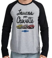 Camiseta manga longa Infantil ou Adulto Loucos por Chevette carro GM chevrolet - Foto 2