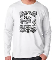 Camiseta manga longa Infantil ou Adulto Moto Johnson Motors 79 USA harley davidson - Foto 2