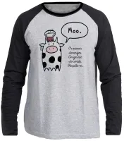 Camiseta manga longa Infantil ou Adulto Animais respeite-os vegatariano vegano - Foto 3