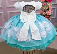 Vestido Festa Lasie/Floral Azul Menina Bonita - Foto 3