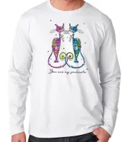 Camiseta manga longa Infantil ou Adulto Gatos egipicio soulmate - Foto 3