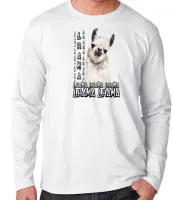 Camiseta manga longa Infantil ou Adulto lhama animal america latina - Foto 3