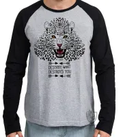 Camiseta manga longa Infantil ou Adulto Onça pintada tigre leão amazonia - Foto 2