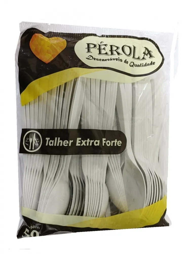 Colher Refeição Branca Pérola C/1000