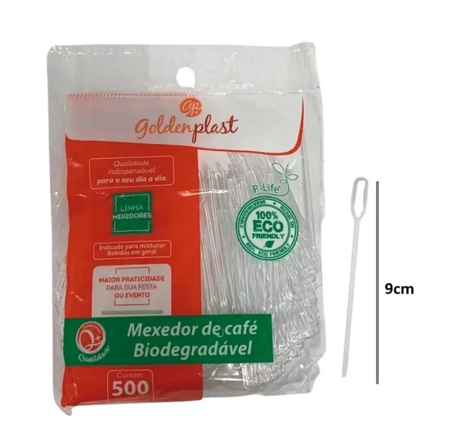 Mexedor de Café 9cm Goldenplast 20X500un