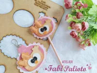 G1.608  Gabarito de Moldes  em MDF  Corujices da Mamãe - Chaveiro e Ponteira