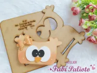 G1.610  Gabarito de Moldes  em MDF  Corujices da Mamãe - Porta Moedas - Foto 2