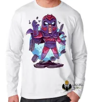 Camiseta manga longa Infantil ou Adulto Magneto x men vilão marvel xavier - Foto 3