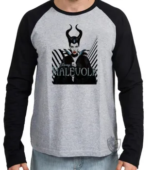 Camiseta manga longa Infantil ou Adulto Malévola vilã disney bruxa - Foto 2