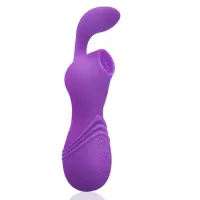 Estimulador com Sucção e Vibração Formato Coelho e 12 Vibrações USB - SL1807PU - Foto 2