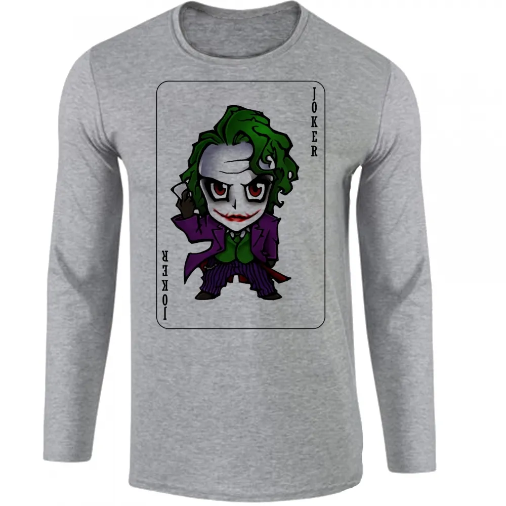 Camiseta manga longa Infantil ou Adulto CORINGA palhaço vilão batman Imagem