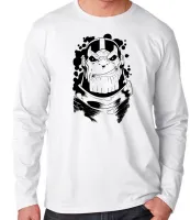 Camiseta manga longa Infantil ou Adulto Thanos black vingadores avengers marvel - Foto 3
